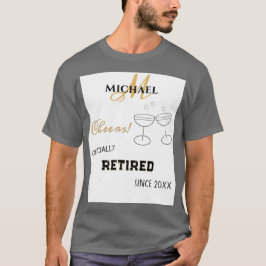 オーダーメイド 退職祝いシャンパンの乾杯 Tシャツ