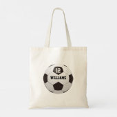 オーダーメイド 選手名+背番号 サッカーボール トートバッグ (裏面)
