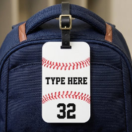オーダーメイド 野球チーム名 プレーヤー番号 スポーツバッグ ラゲッジタグ