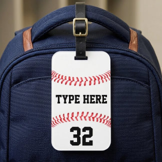 オーダーメイド 野球チーム名 プレーヤー番号 スポーツバッグ ラゲッジタグ