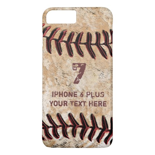 オーダーメイド 野球風 iPhone 7 PLUS カバー(あなたのテキスト使用可) Case-Mate iPhoneケース (裏面)