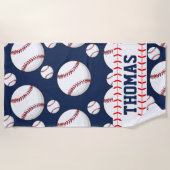 オーダーメイド 野球 スポーツ サマー ビーチタオル (正面)