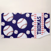 オーダーメイド 野球 スポーツ サマー ビーチタオル (正面)