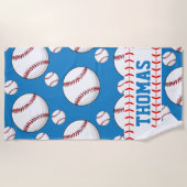 オーダーメイド 野球 スポーツ サマー ビーチタオル (正面)