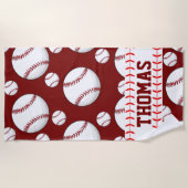 オーダーメイド 野球 スポーツ サマー ビーチタオル (正面)