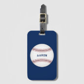 オーダーメイド 野球 ラゲッジマーカー ギフト ラゲッジタグ (正面縦)