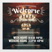 オーダーメイド 開店時間 窓 ステッカー 2 ウィンドウサイン (シート)