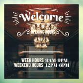 オーダーメイド 開店時間 窓 ステッカー 2 ウィンドウサイン (シート3)