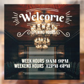 オーダーメイド 開店時間 窓 ステッカー 2 ウィンドウサイン (シート2)