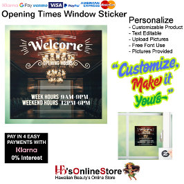 オーダーメイド 開店時間 窓 ステッカー 2 ウィンドウサイン