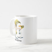 オーダーメイド 雪だるま コーヒーマグ コーヒーマグカップ (正面左)