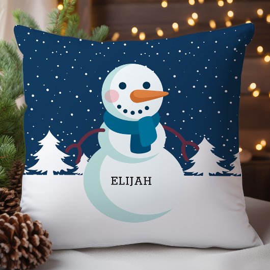 オーダーメイド 雪だるま マフラー クリスマス クッション