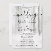 オーダーメイド 雪道 冬の結婚式 招待状 (正面)