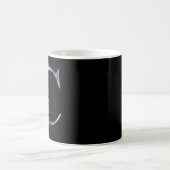 オーダーメイド 青い花のモノグラムC コーヒーマグカップ (中央)