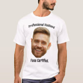オーダーメイド 顔 カスタム 写真 面白い カップル 彼氏 Tシャツ (正面)