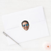 オーダーメイド 顔 ステッカー 写真 カスタム 顔 (封筒)
