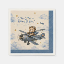 オーダーメイド 飛行機 初めての誕生日 ナプキン |  スタンダードカクテルナプキン
