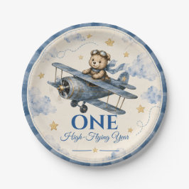 オーダーメイド 飛行機 1歳の誕生日 紙皿 |
