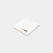 オーダーメイド 馬 文房具 茶色の馬と音楽 ポストイット (アングル)