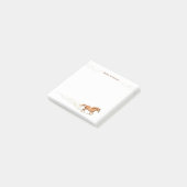 オーダーメイド 馬 文房具 茶色の馬 スパークル ポストイット (アングル)