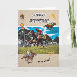 オーダーメイド 馬 競馬 誕生日カード カード
