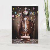 オーダーメイド 馬 誕生日 カード (正面)