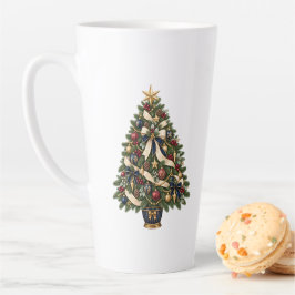 オーダーメイド 高級感のあるクリスマスツリーマグ カフェラテマグ