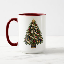 オーダーメイド 高級感のあるクリスマスツリーマグ マグカップ