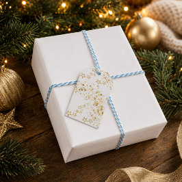 オーダーメイド 高級感のあるゴールドの星 クリスマス ギフトタグ