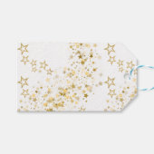 オーダーメイド 高級感のあるゴールドの星 クリスマス ギフトタグ (正面(横))