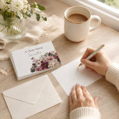 オーダーメイド 高級感のある紫の花の名前 ノートカード