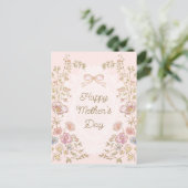 オーダーメイド 高級感のある花柄の母の日グッズ ポストカード (スタンド正面)