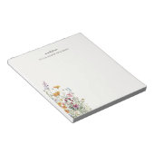 オーダーメイド 高級感のある 花柄 シックなメモ帳 ノートパッド (アングル)