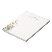 オーダーメイド 高級感のある 花柄 シックなメモ帳 ノートパッド (回転)