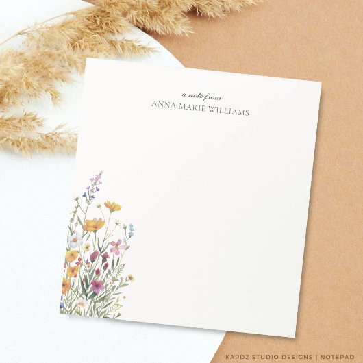 オーダーメイド 高級感のある 花柄 シックなメモ帳 ノートパッド