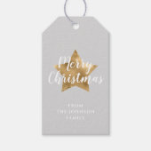 オーダーメイド 高級 ゴールドスター クリスマス ギフトタグ (正面)