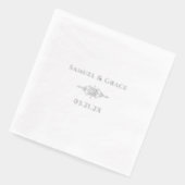 オーダーメイド 高級 ダイヤモンド 結婚記念日 箔ナプキン (左)