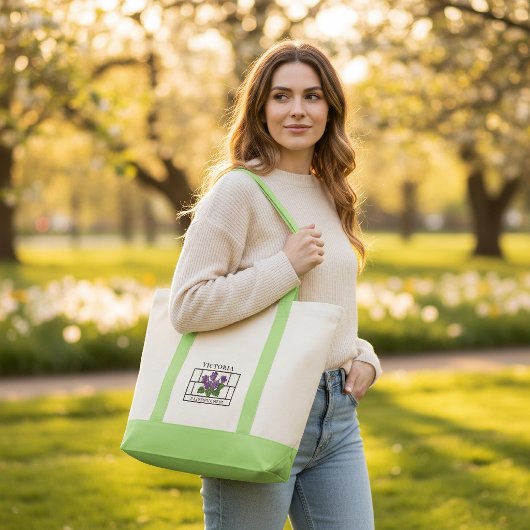 オーダーメイド 高級 2月の花 ヴァイオレットの誕生花 トートバッグ