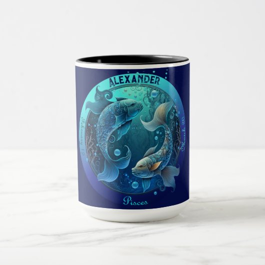 オーダーメイド 魚座 コーヒー マグカップ (中央)