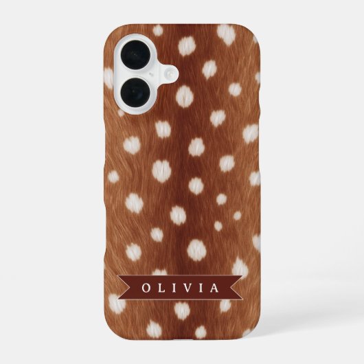オーダーメイド 鹿プリント シンプルモダン ギフト iPhone 16ケース (裏面)