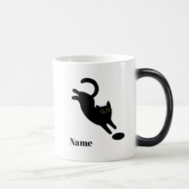 オーダーメイド 黒猫のジャンプ マグカップ 名入れ