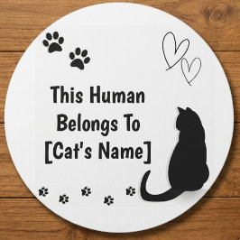 オーダーメイド 黒猫ステッカー ラウンドシール