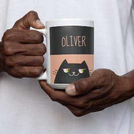 オーダーメイド 黒猫 マグカップ 名前入りギフト