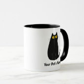 オーダーメイド 黒猫 マグカップ 名前入り ねこ母 ギフト (正面右)