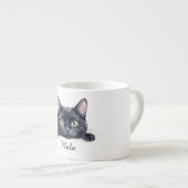 オーダーメイド 黒猫 マグカップ | 名前入り コーヒー マグ (正面右)