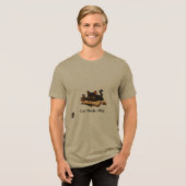 オーダーメイド 黒猫 本好き カスタムネームTシャツ トライブレンドTシャツ (正面全面)