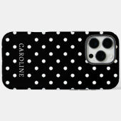 オーダーメイド 黒白ドット 名前入り Case-Mate iPhoneケース (裏面 (横))