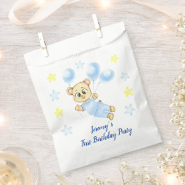 オーダーメイド １歳の誕生日 テディベア 男の子 フェイバーバッグ