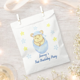 オーダーメイド 1歳の誕生日 テディベア 男の子  フェイバーバッグ