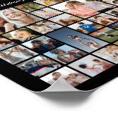 オーダーメイド 100枚 写真 コラージュ 100歳の誕生日 ポスター (角)